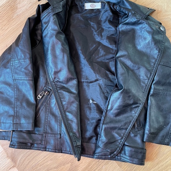 Girls faux leather jacket - Picture 2 of 2